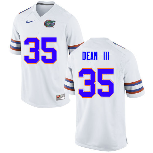 Men #35 Trey Dean III Florida Gators College Football Jerseys Sale-White - Click Image to Close